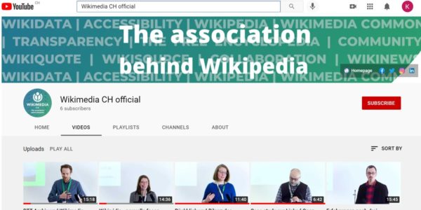 Wikimedia CH présente son nouveau canal sur Youtube
