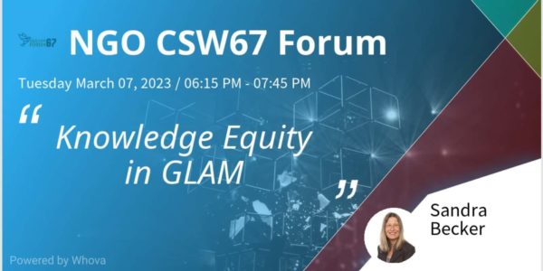 Wikimedia CH GLAM Lead spricht bei UN Forum über „Knowledge Equity in GLAM”