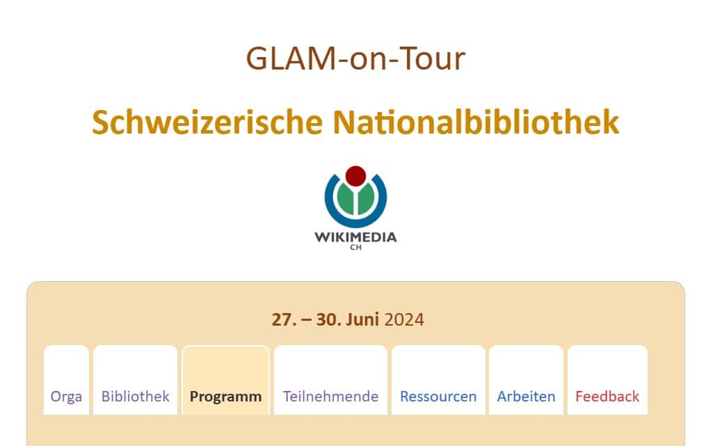 GLAM-on-Tour at the Swiss National Library