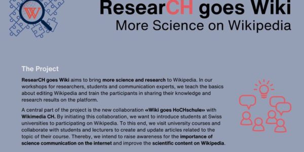 “ResearCH goes Wiki” zieht positive Zwischenbilanz