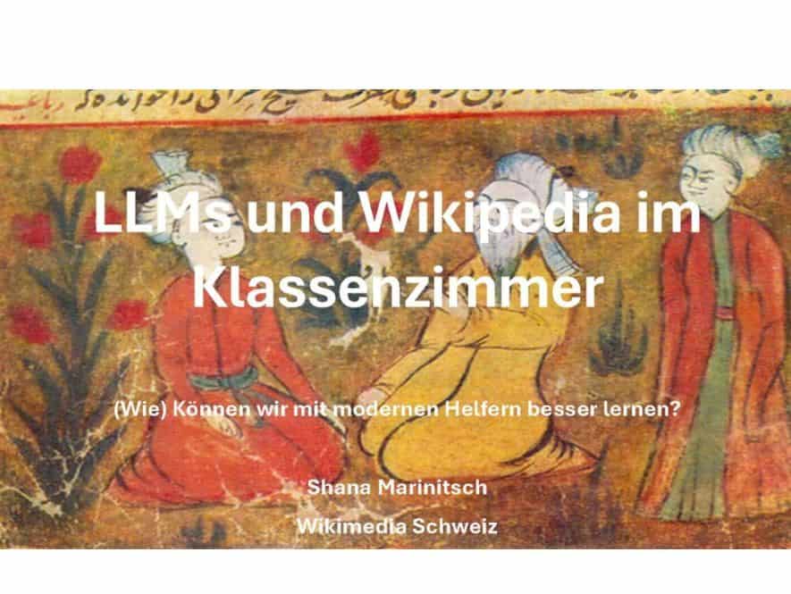 Wikimedia CH gave an assessment for teachers about LLMs in the classroom